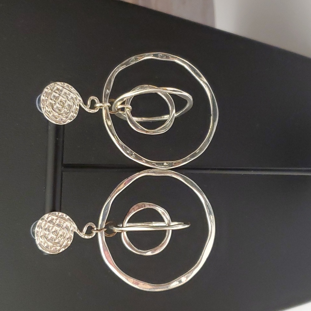 Silver Disco Earrings